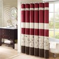 Madison Park Madison Park MP70-644 Serene Embroidered Shower Curtain; Red MP70-644